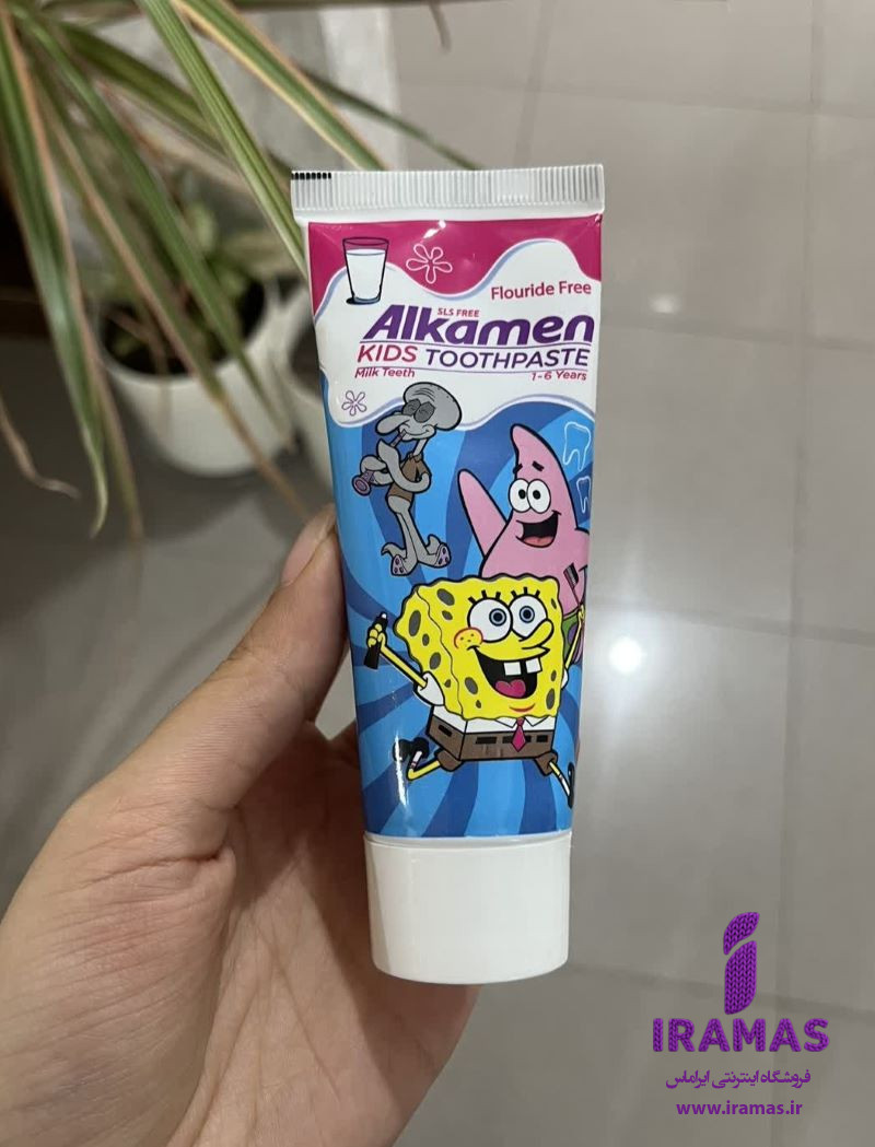 خمیر دندان آلکامن مناسب کودکان 1 تا 6 سال طرح باب اسفنجی - ایراماس