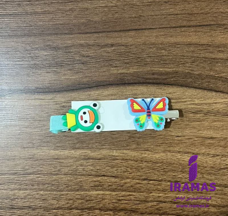 پک گیره مو 2 عددی عروسکی طرح پروانه سبز - ایراماس