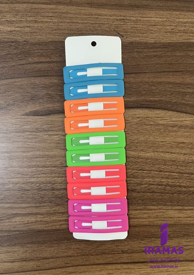 پک گیره زنانه تق تقی سایز بزرگ مات شبرنگی 10 عددی - ایراماس