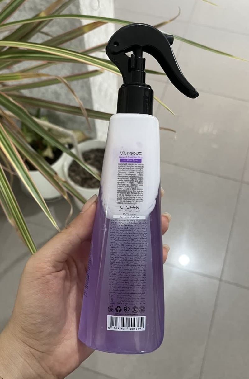 اسپری دوفاز انواع مو ویتروس VITREOUS مدل کررا حجم 250 میلی لیتر - ایراماس