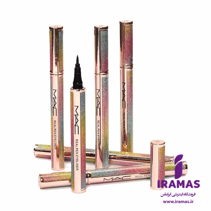 خط چشم ماژیکی مک مشکی طرح رنگین کمان MAC - ایراماس