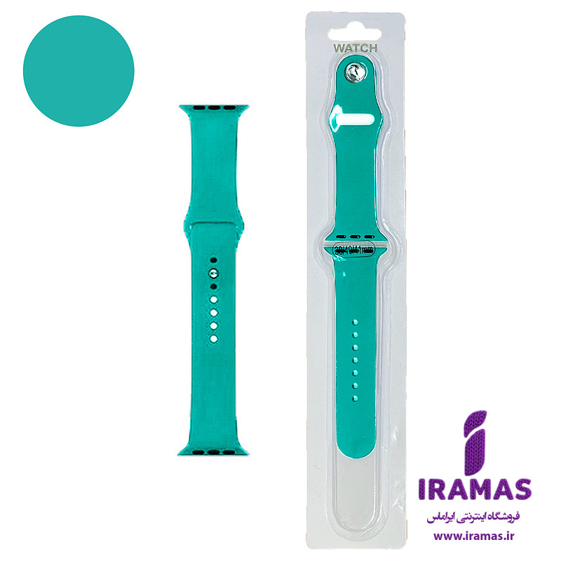 بند اپل واچ سیلیکونی SILICON 38mm/40mm/41mm رنگ سبز دریایی - ایراماس 