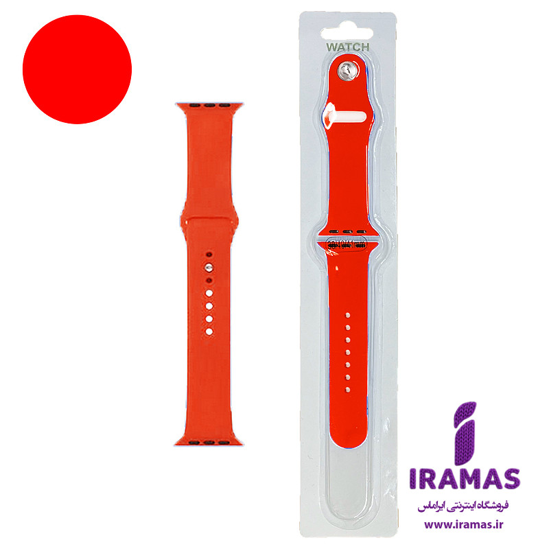 بند اپل واچ سیلیکونی SILICON 38mm/40mm/41mm رنگ قرمز - ایراماس 