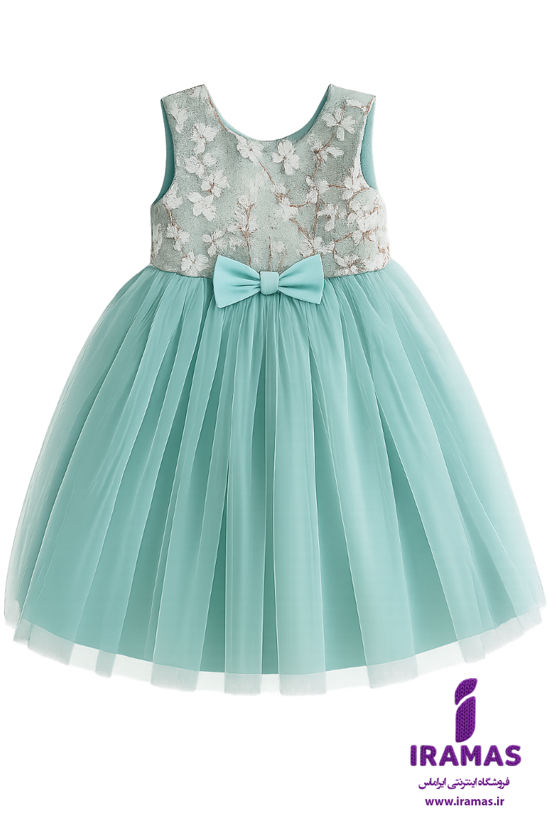 پیراهن مجلسی دخترانه شکوفه ای - ایراماس 
