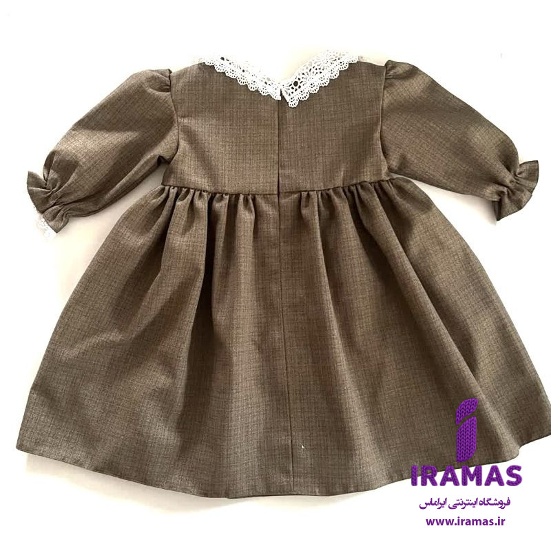 پیراهن بچگانه پاییزه رنگ قهوه ای - ایراماس