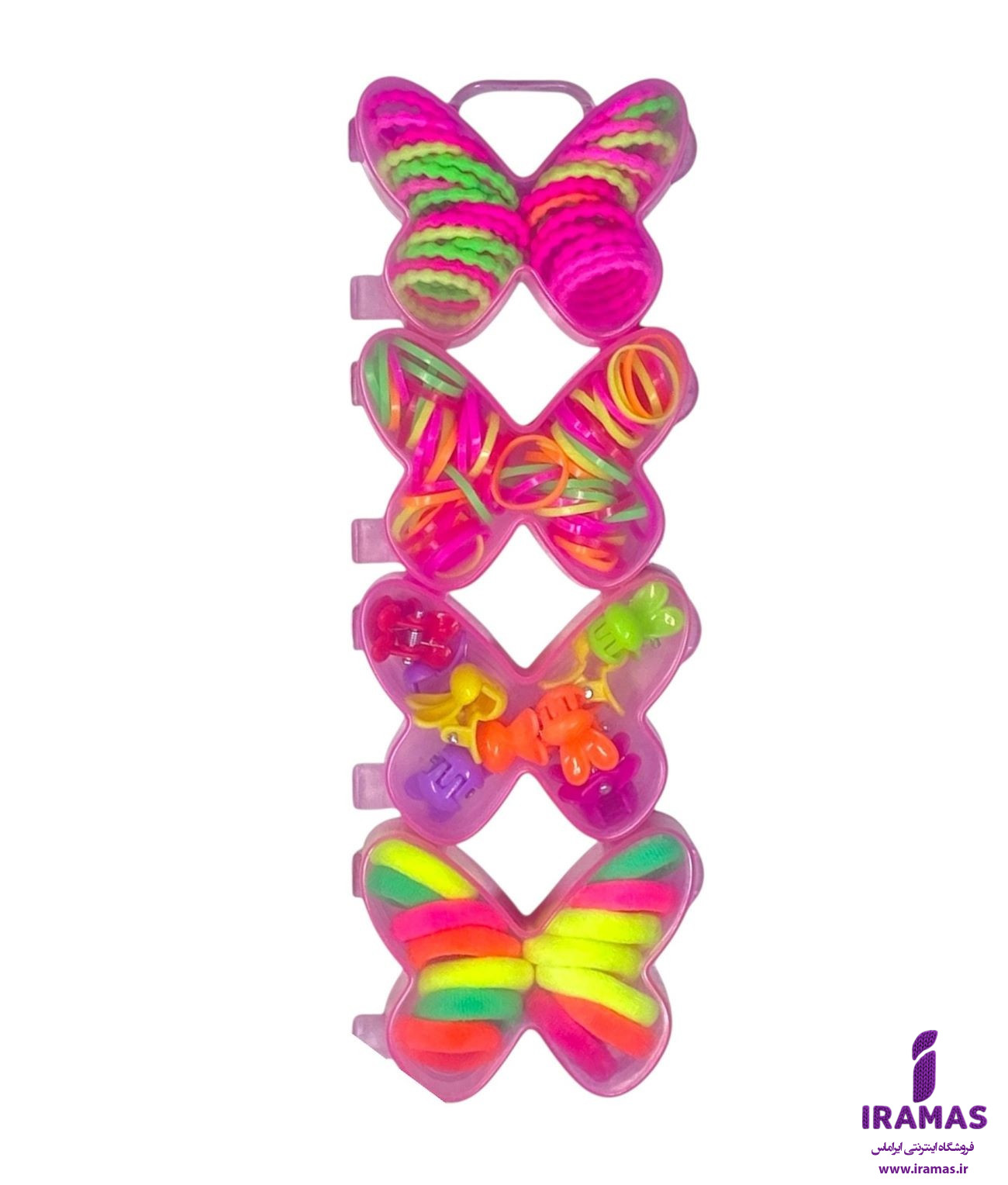 پک قوطی مینی کلیپس و مینی کش مو پروانه - ایراماس