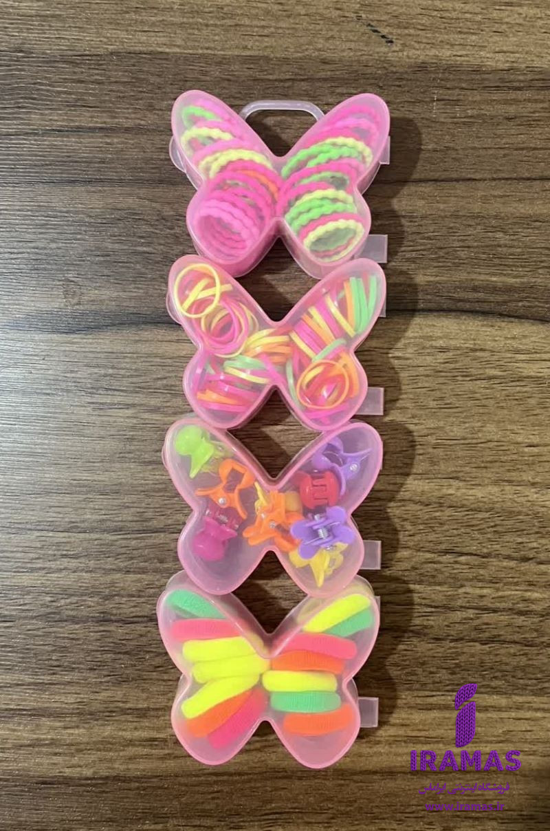 پک قوطی مینی کلیپس و مینی کش مو پروانه - ایراماس