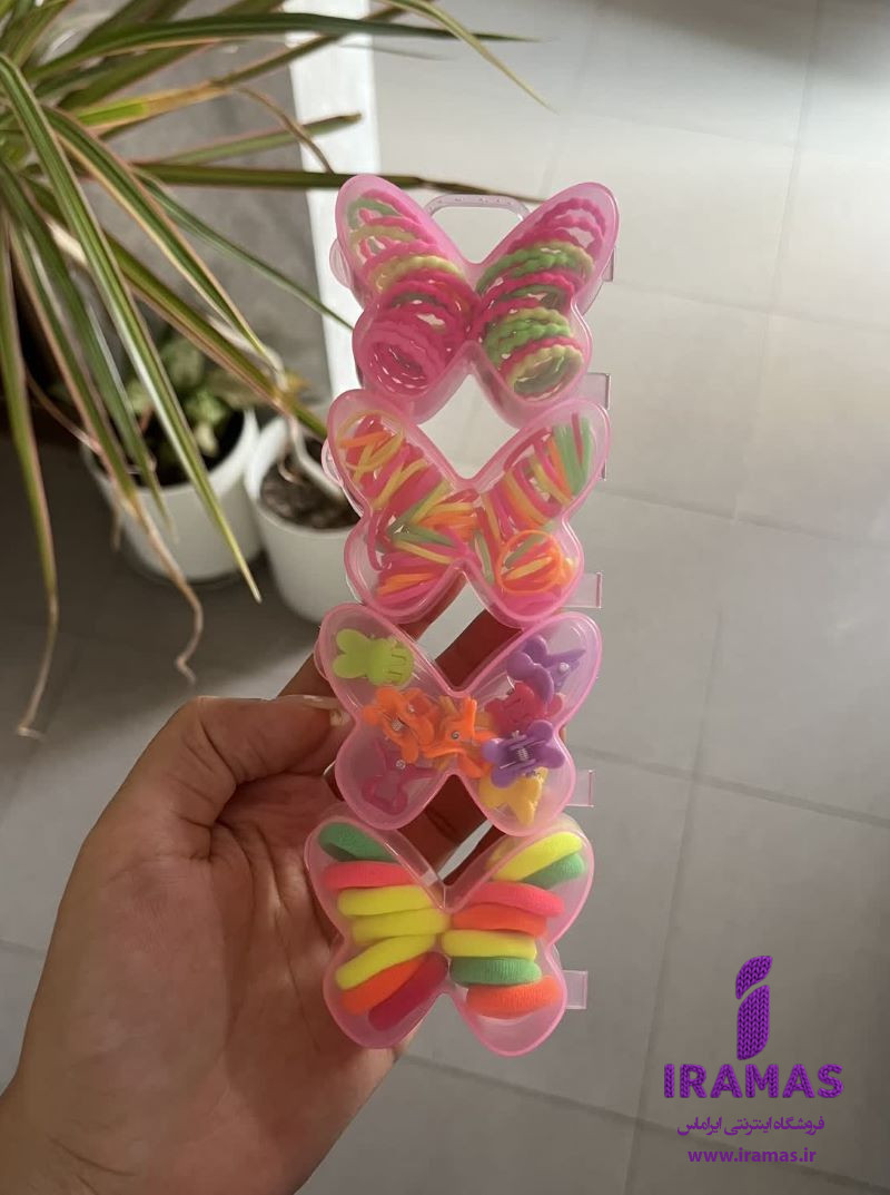 پک قوطی مینی کلیپس و مینی کش مو پروانه - ایراماس