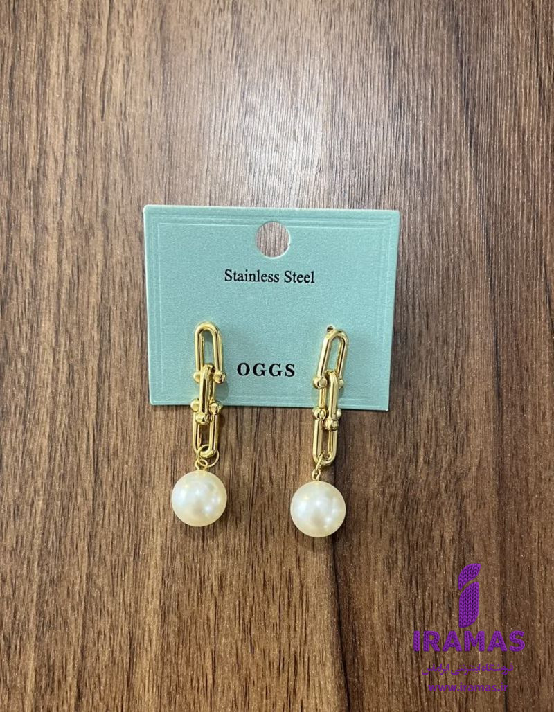 گوشواره تیفانی آویز مرواریدی - ایراماس