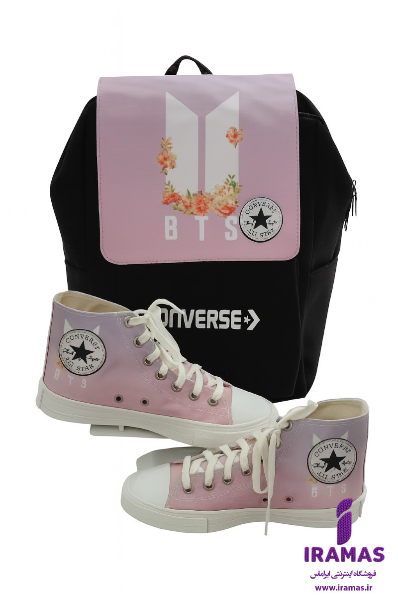 ست کوله پشتی و کتونی ساقدار BTS آل استار - ایراماس 