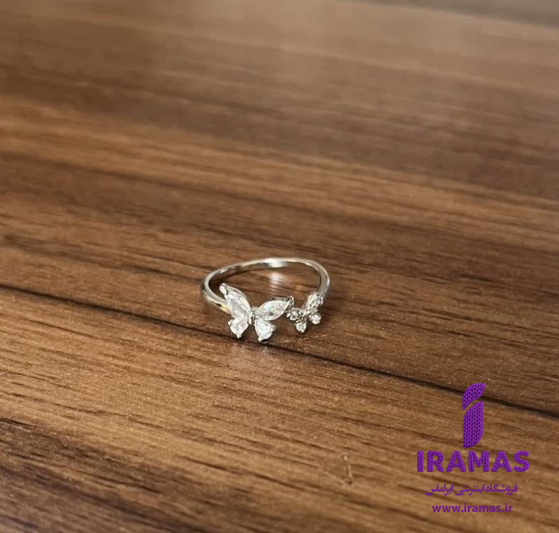 انگشتر مینیمال مدل پروانه - ایراماس