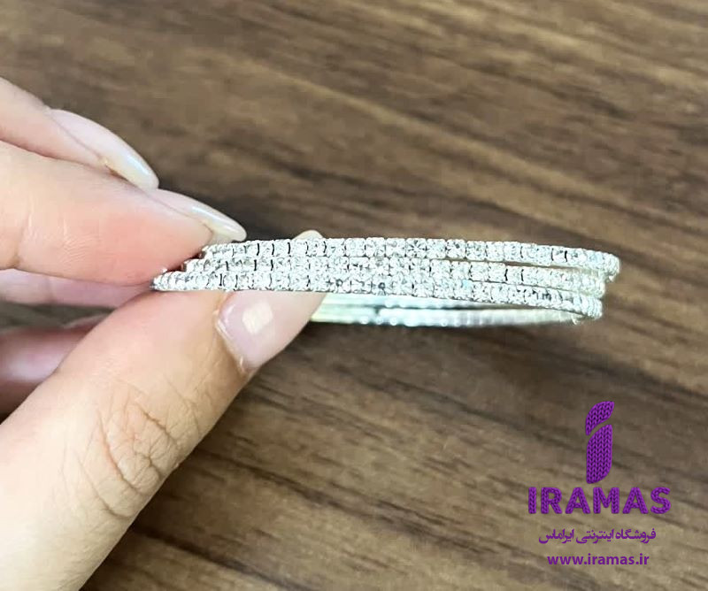 دستبند سه دور پیچ نگین دار - ایراماس