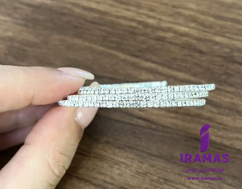 دستبند سه دور پیچ نگین دار - ایراماس