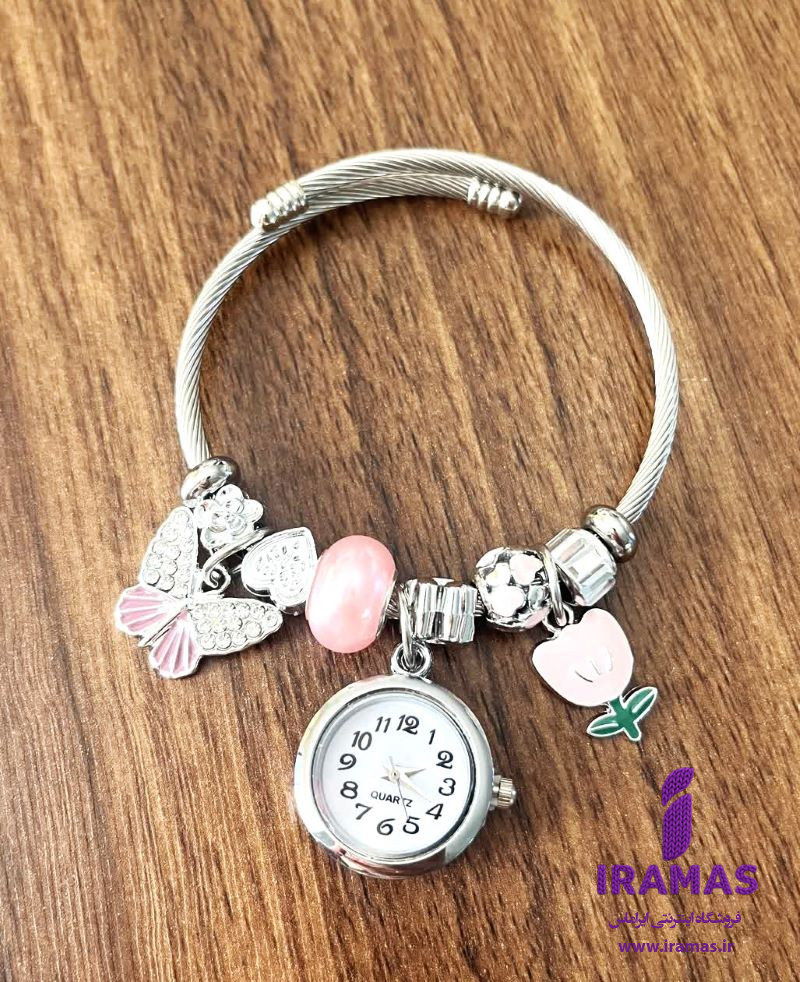 ساعت مچی فلزی فانتزی النگویی آویزدار - ایراماس