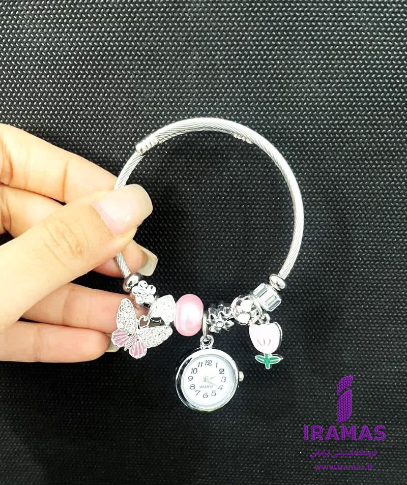 ساعت مچی فلزی فانتزی النگویی آویزدار - ایراماس