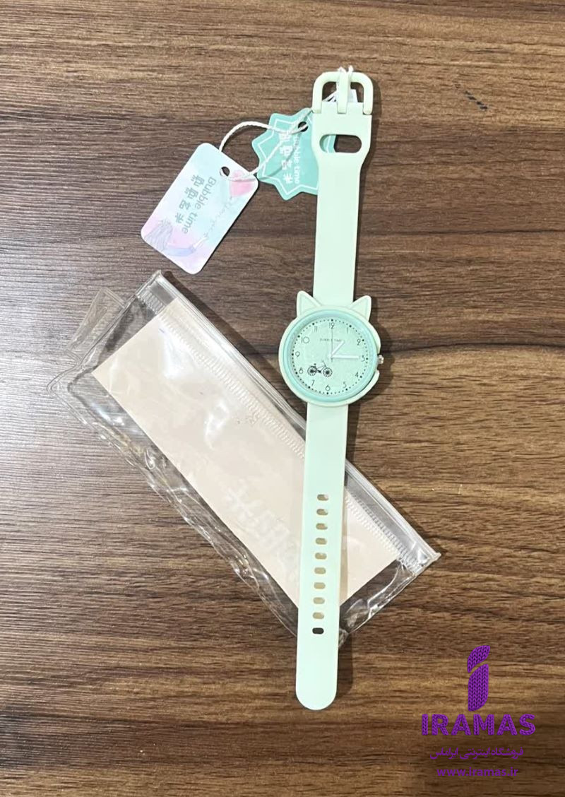ساعت مچی فانتزی بند سیلیکونی رنگ سبز - ایراماس