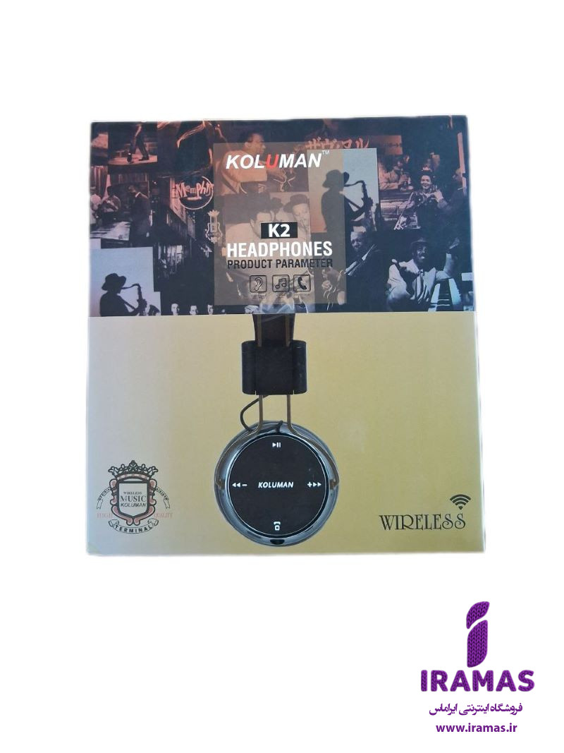 هدفون بی سیم کلومن مدل K2 رنگ کرم - ایراماس