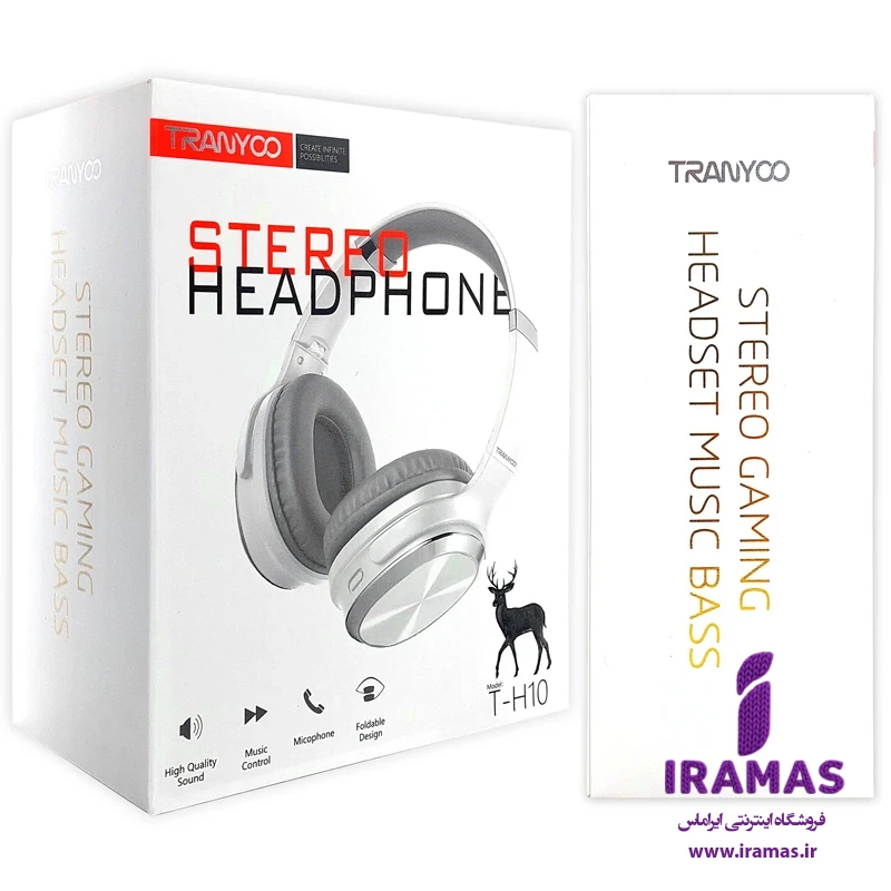هدفون بی سیم ترانیو T-H10 اسپیکر شو رنگ مشکی - ایراماس