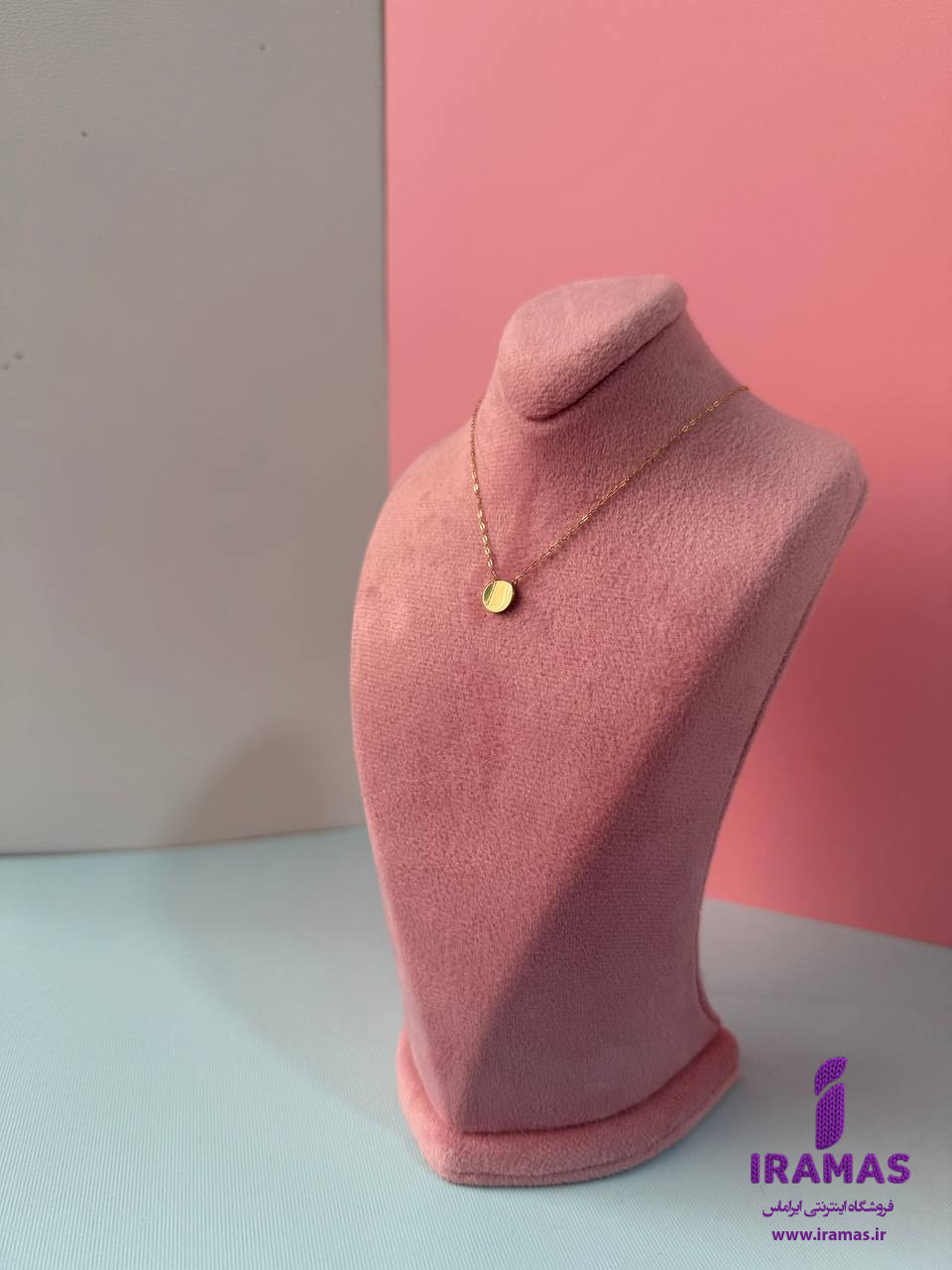 گردنبند طلا با پلاک دایره - ایراماس 