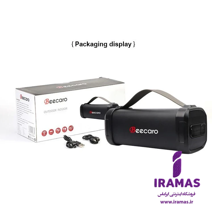 اسپیکر بلوتوثی قابل حمل بیکارو مدل F62S رنگ مشکی - ایراماس