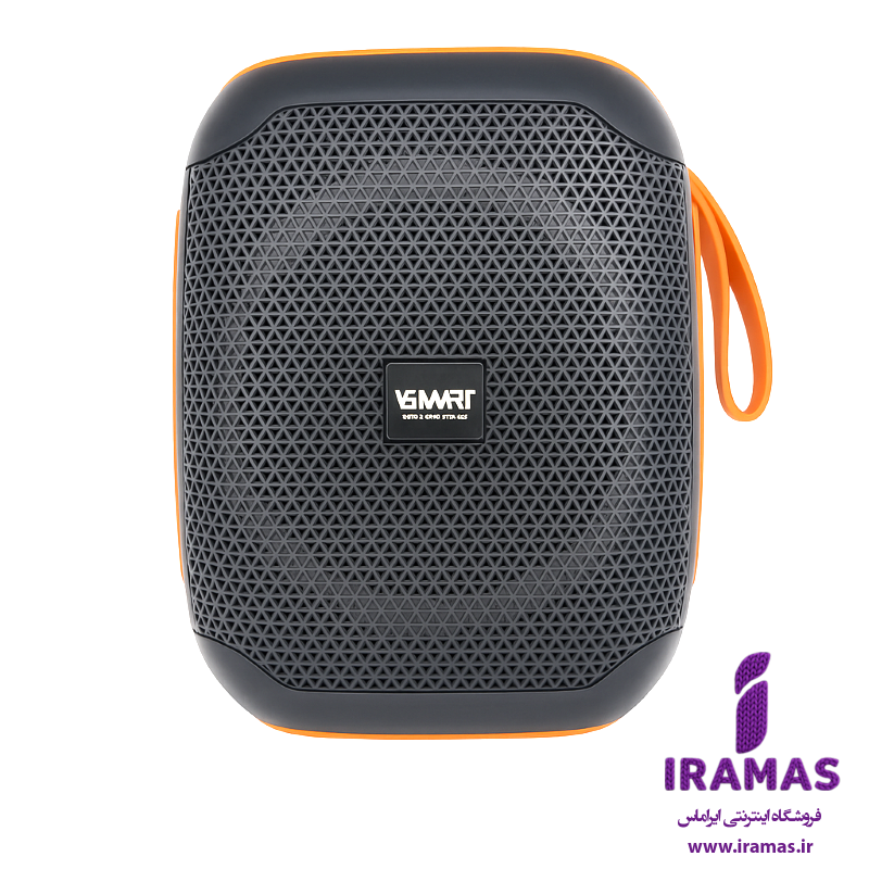 اسپیکر بلوتوثی قابل حمل V-Smart مدل VS-862 رنگ طوسی نارنجی - ایراماس